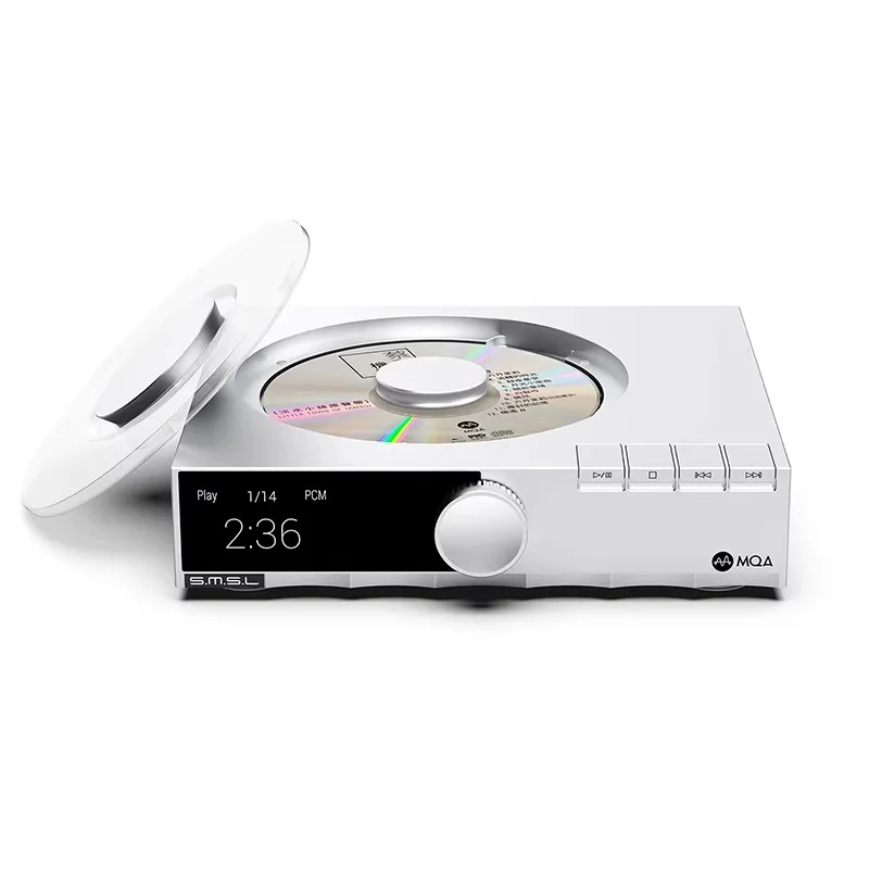Фото CD-плеер SMSL PL200T с поддержкой воспроизведения звука без потерь, коаксиальный выход, оптоволоконный выход, AES/EBU, поддержка MQA, полное декодирование, идеально подходит для подарков. №2