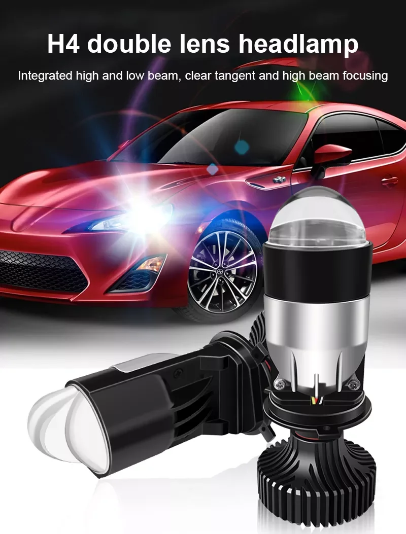 

Новый дизайн, миниатюрная двойная лампа в чашке H4 Ближний и Дальний встроенный двойной светильник вой объектив, автомобильная светодиодная...