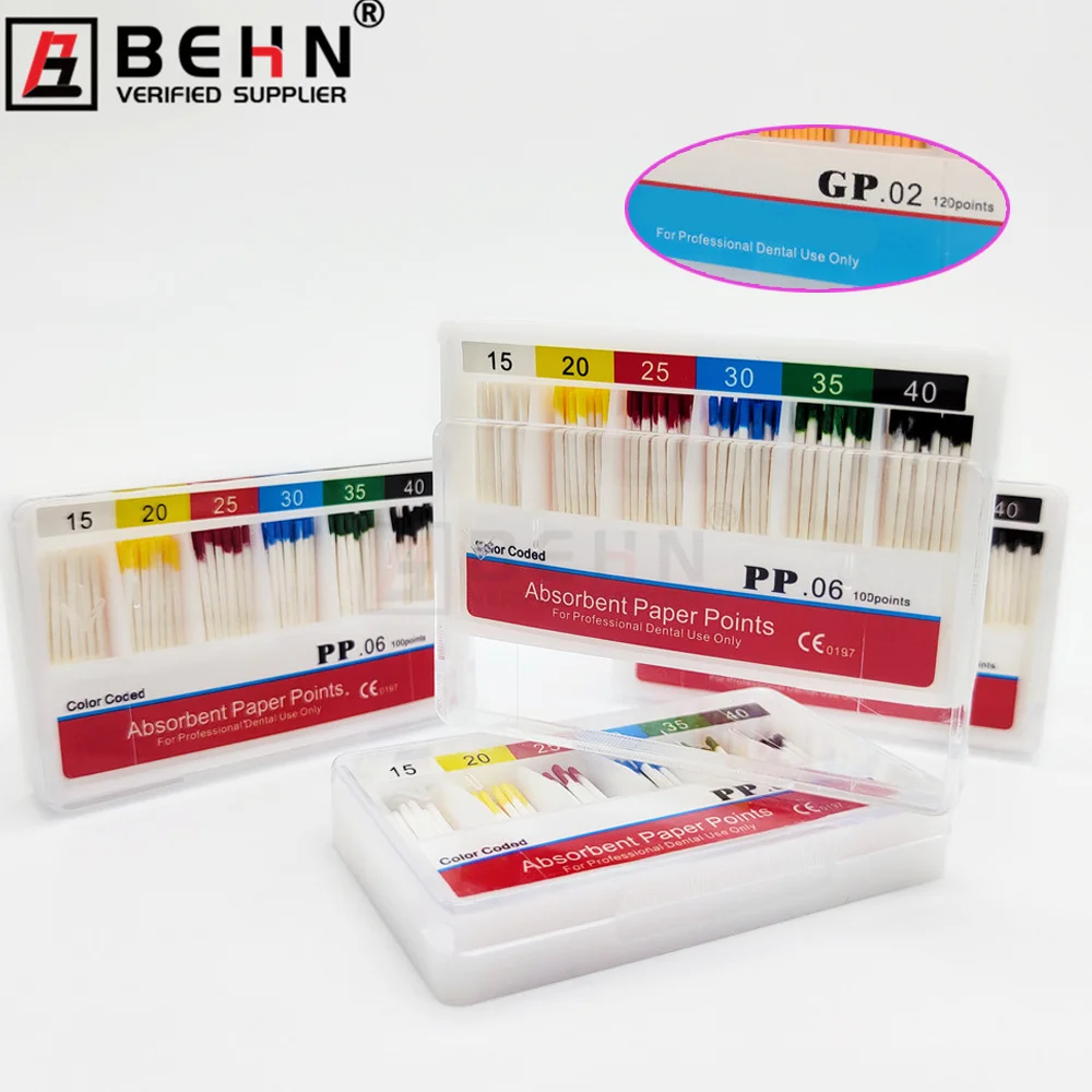 1 коробка стоматологический конус GP Point/хлопчатобумажный наконечник 02 04 06 15 #-40 #
