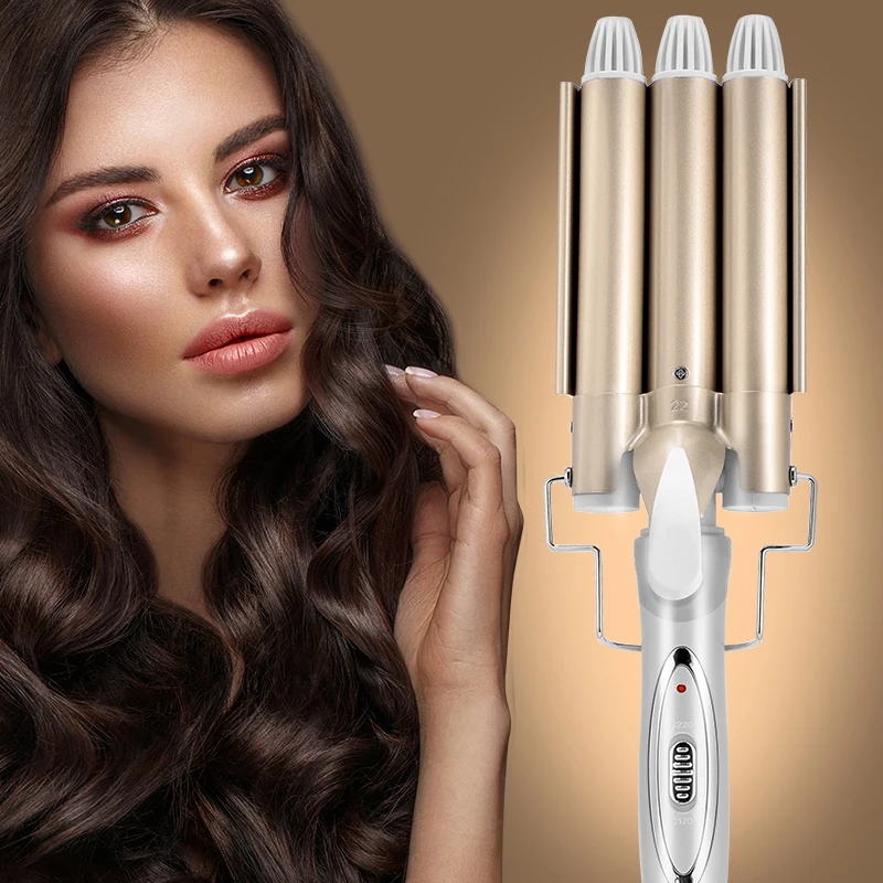 

Professional Hair Tools Curling Iron Ceramic Triple Barrel Hair Styler Hair Waver Styling Tools Hair Curlers Electric Curling