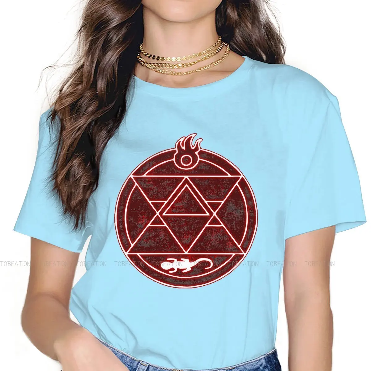 

Fullmetal Alchemist Japanese Manga Edward ACGfans TShirt for Woman Girl Flame Alchemist Essential Summer Sweatshirts T Shirt 4XL