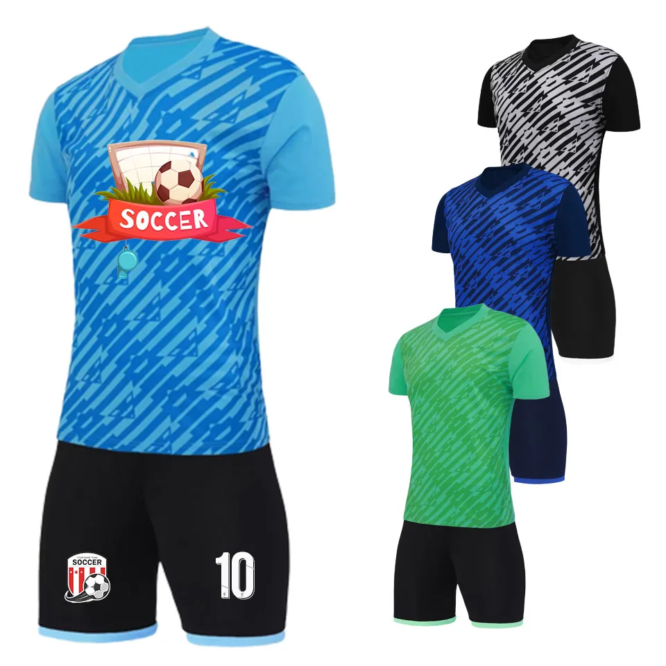 

Football jersey Sets For Men Kids Customize Sublimation Blank Soccer T-shirt Sport Tracksuit Kits 23-24 Youth Ball Training Sets