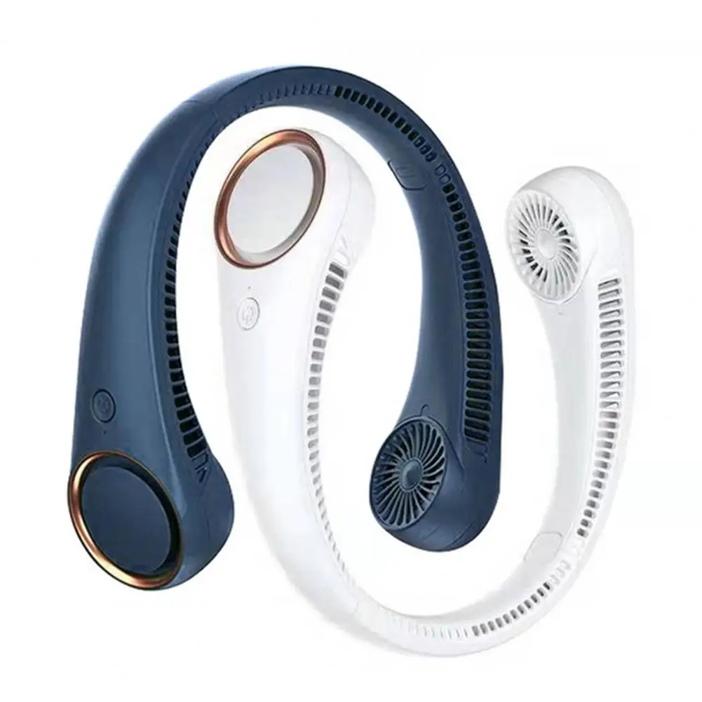 

Summer Hanging Neck Fan 3 Gears Adjustable Leafless Mute Gym Sports Personal Neckband Fans Cooling Appliances