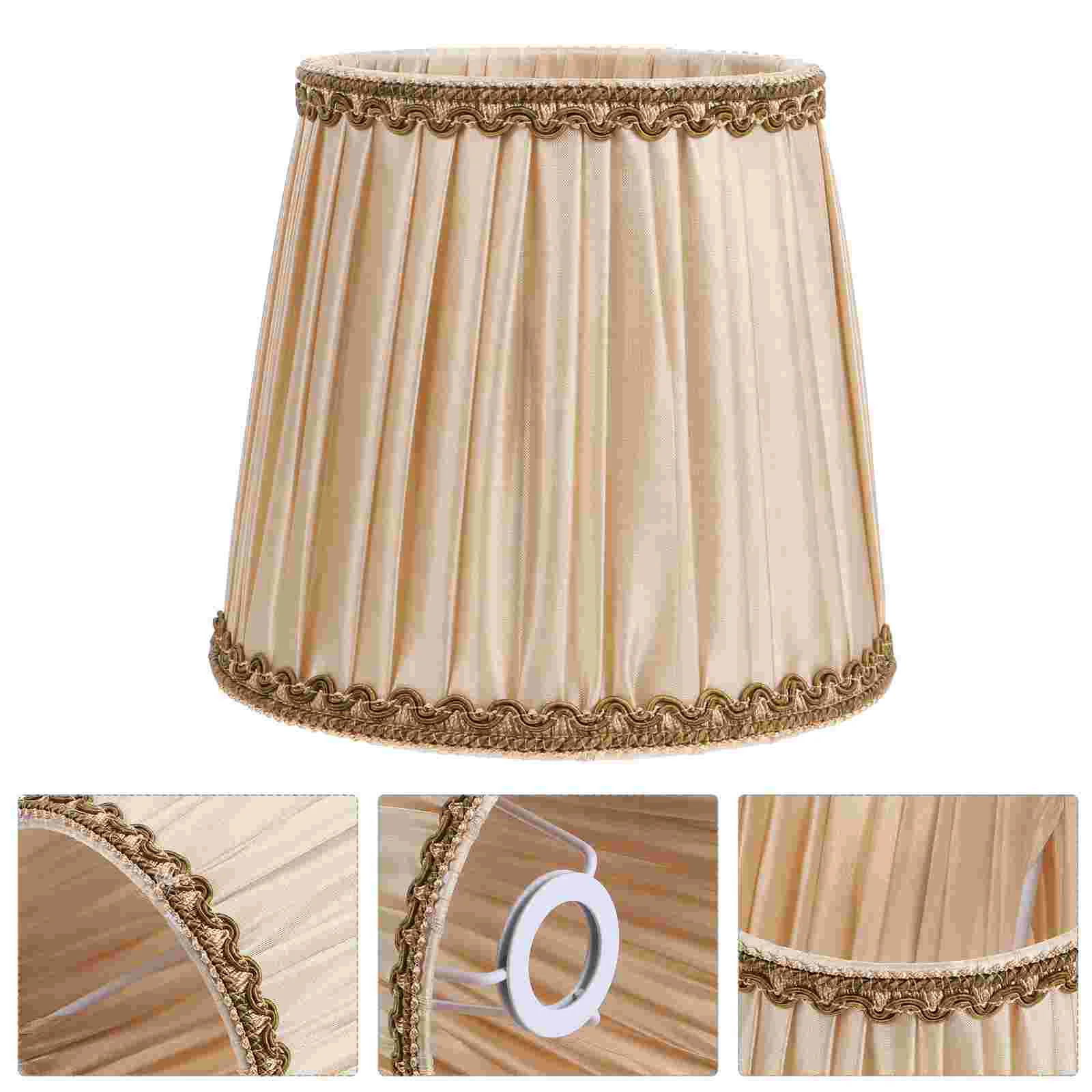 

Lamp Shade Lampshade Fabric Tablecover Protector Lampshades Pendant Light Style Ceiling Household Drum American European Chimney