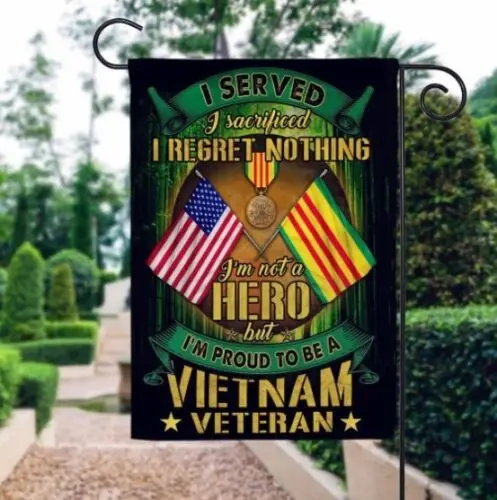 Флаг &quotЯ служил Я пожертвовал я ничего не сожалею&quot Вьетнамские ветераны