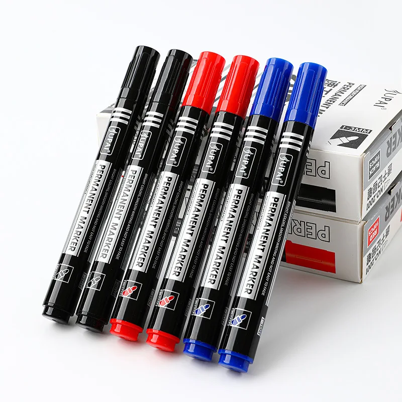 

Oil based marker pen, black waterproof, large end logistics pen, quick drying, non erasable marker pen, waterproof marking