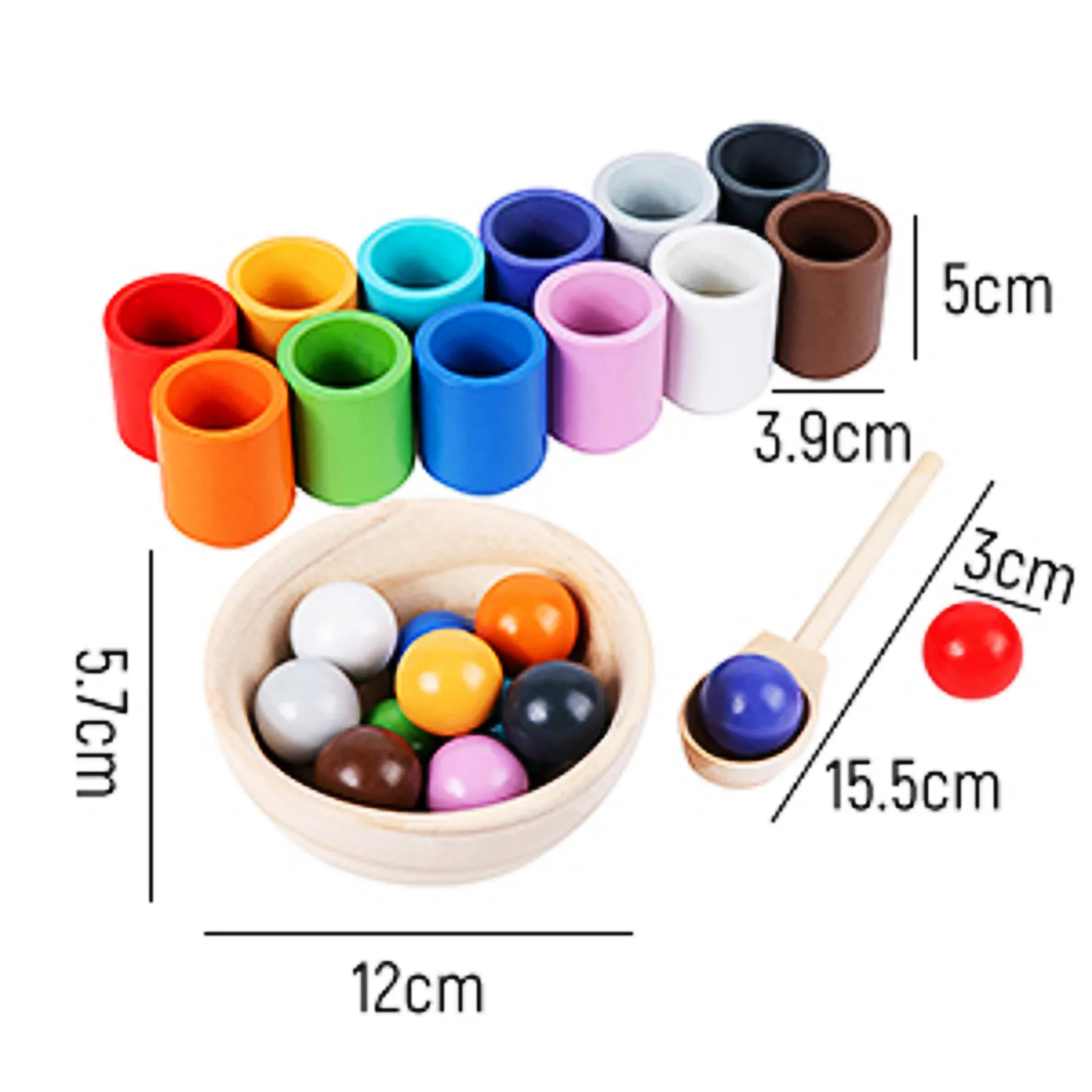 Деревянная игрушка Монтессори для детского сада-градиентные цвета улучшение