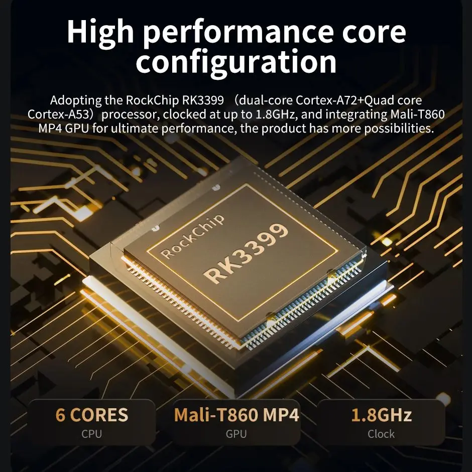 4 ГБ ОЗУ один компьютер RK3399 128 EMMC Wifi-BT макетная плата LIONTRON Run Debian Ubuntu Android System PK Orange Pi