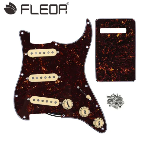FLEOR коричневая гитарная накладка SSS
