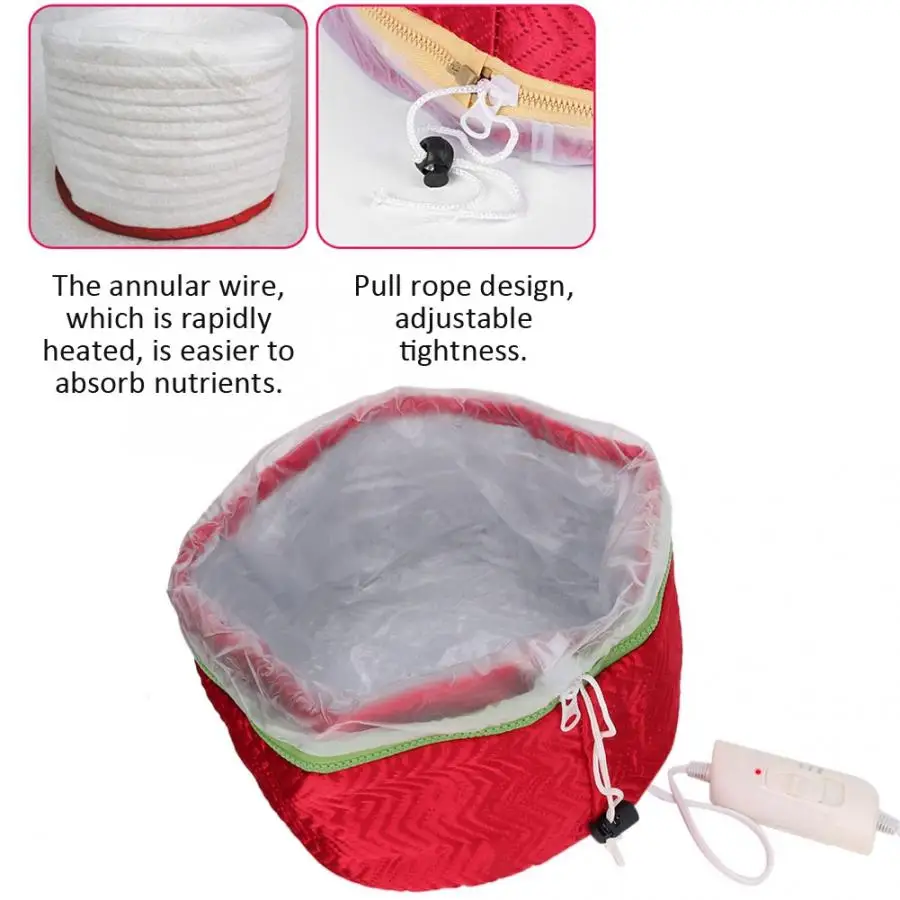 Электрическая шапочка для отпаривания волос 3 режима регулируемая температура с