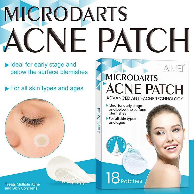 

18Pcs Microneedles Anti Acne Pimple Removal Soothing Skin Face Patches Master Healing Blemish Treatment Sticker Zits