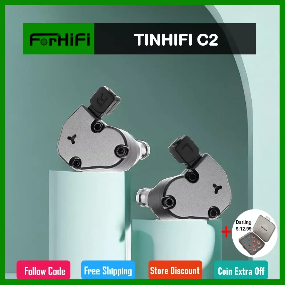 

TINHIFI C2 Mech Warrior Dynamic Driver In-Ear Wired Earphone IEM PU+LCP Composite Diaphragm Headphones 2pin 0.78| PK 7hz Zero
