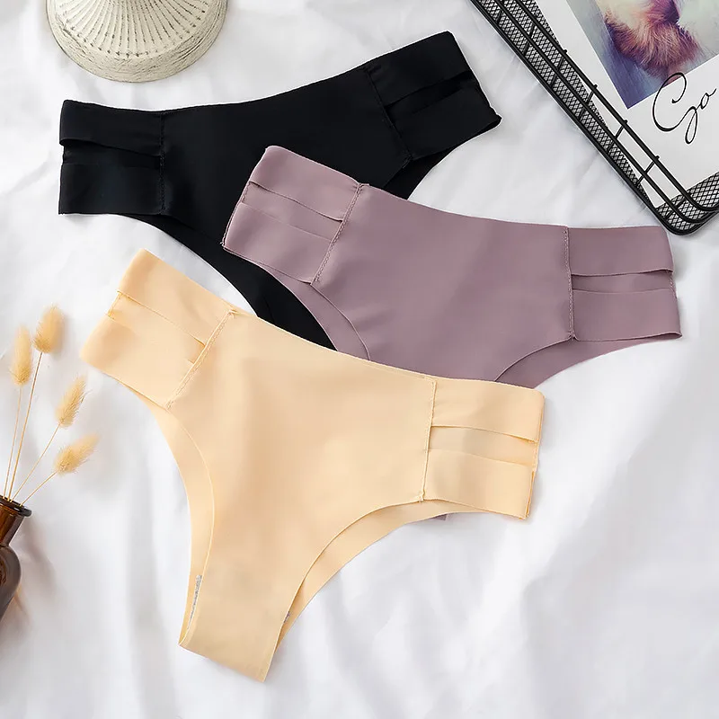 

Sweet Women's Panties French Seamless Underwear Large Size Sexy Lingerie M-XL Femme Briefs Soft Cozy Underpants Sale