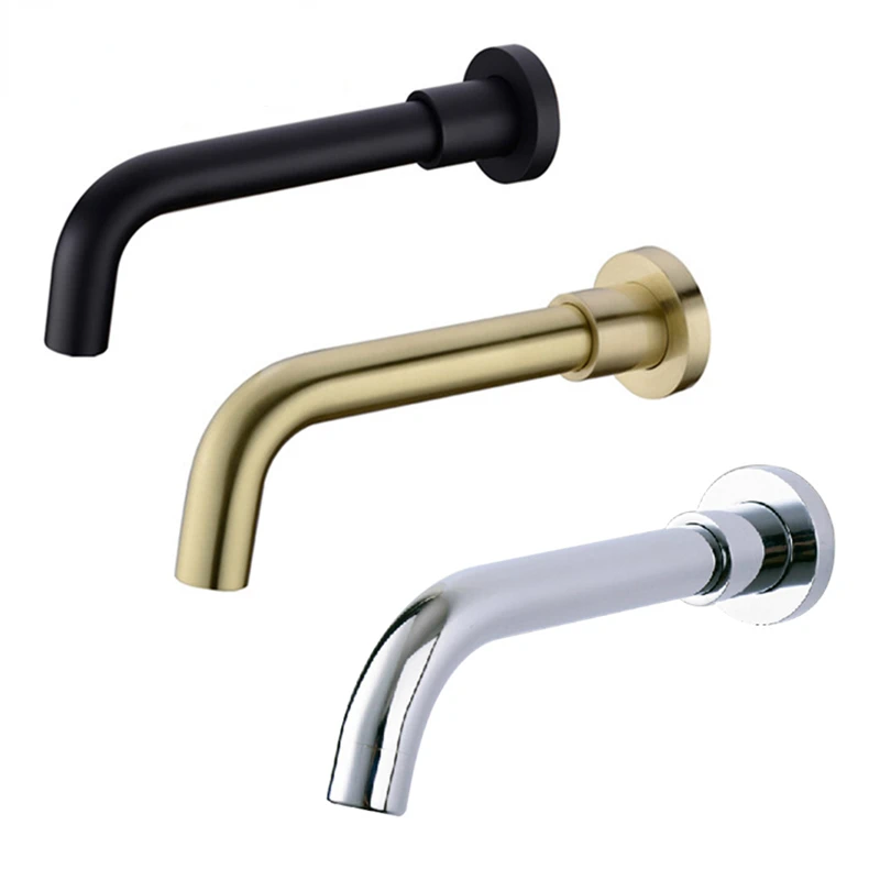 

Bass Bath Tub Shower Mixer Bath Faucet Filler Brushed Gold Spout Wall Outlet Black Faucets Spouts Replacement Fillers