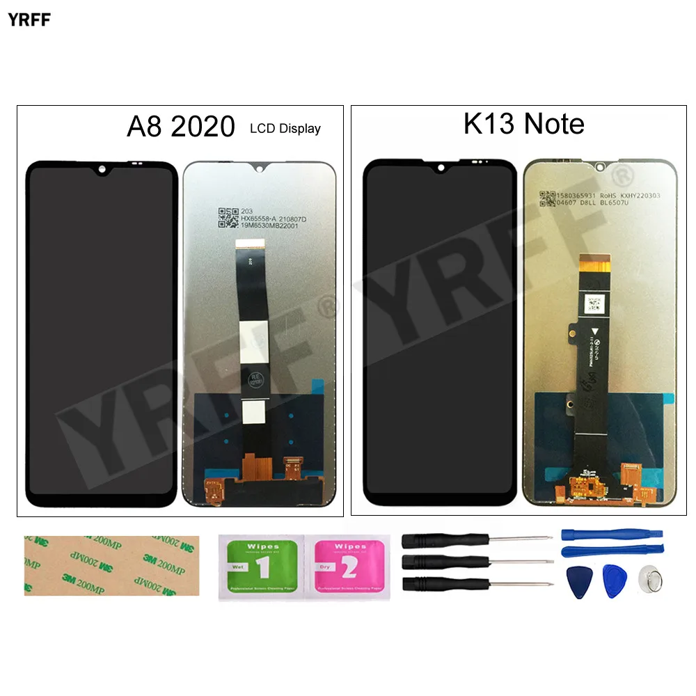 

For Lenovo K13 Note LCD Screens For Lenovo A8 2020 L10041 LCD Display Touch Screen Digitizer Assembly Glass Panel Sensor Parts
