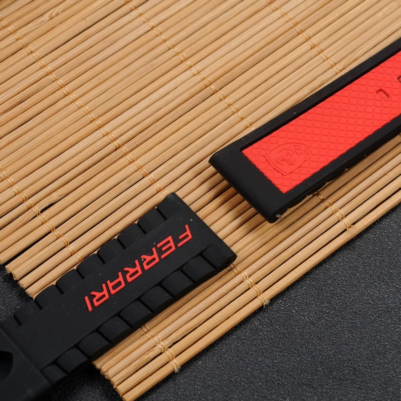 Silicone watch  men's watch accessories suitable for Ferrari 0830138\0830163 sports Rubber Bracelet 24mm