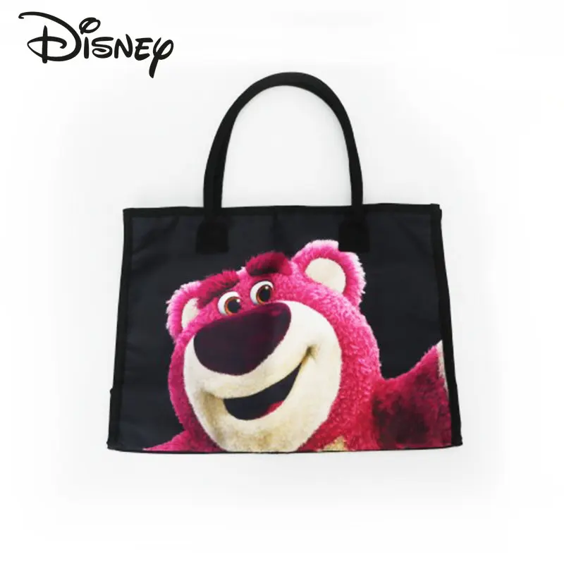 Disney Strawberry Bear  New Women's Bag Luxury Brand Fashion Women's Handbag Cartoon Print Large Capacity Tote Bag Storage Bag