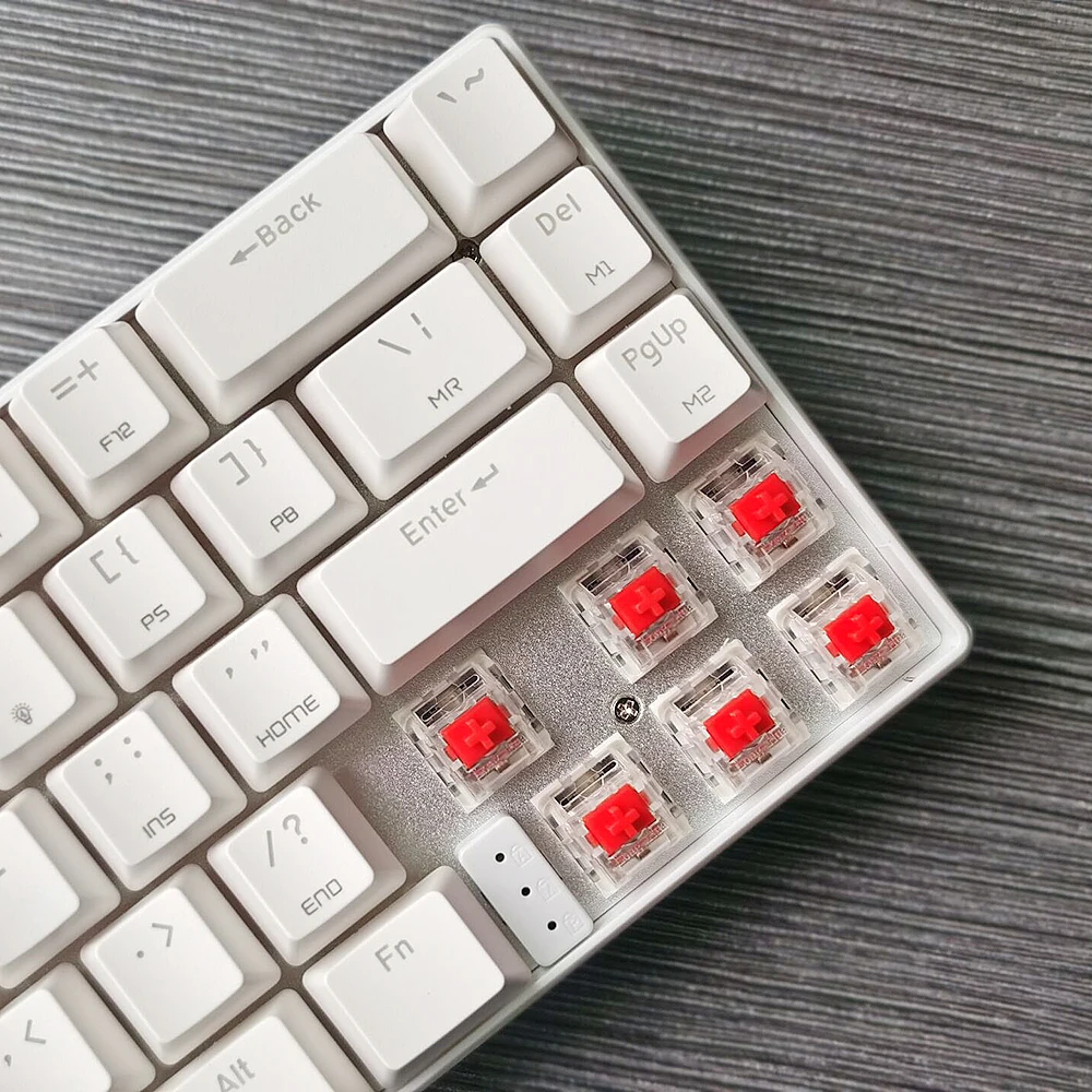 Механическая игровая клавиатура Motospeed CK67 Проводная для офиса с красной синей