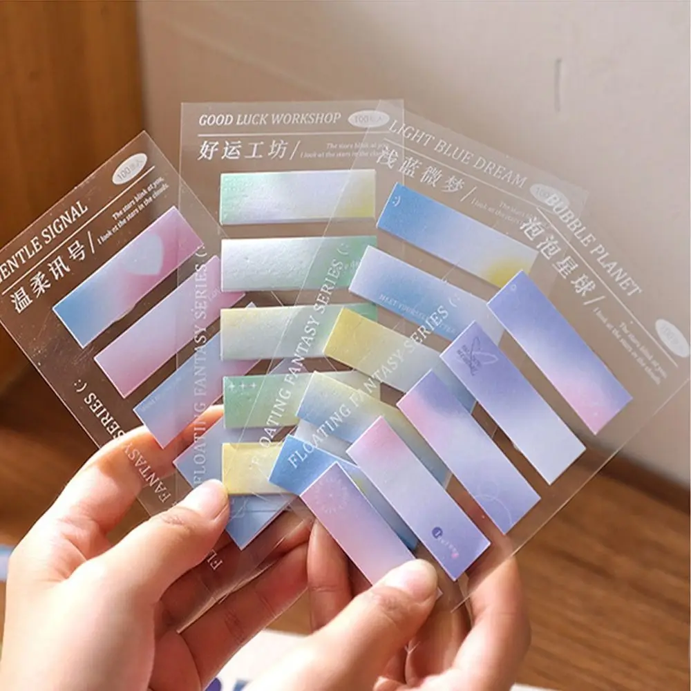 

N Times Sticky Sticky Reading Labels Gradient Color Keypoints Marker Bookmark Sticker Dreamy Aesthetic Index Memo Pads Student