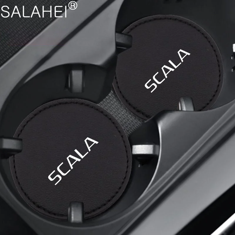 2 шт. автомобильные подставки для бутылок нескользящий коврик Skoda Rapid Roomster Scala