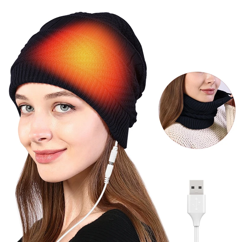 

Трикотажная Шапка-бини с подогревом и USB-зарядкой