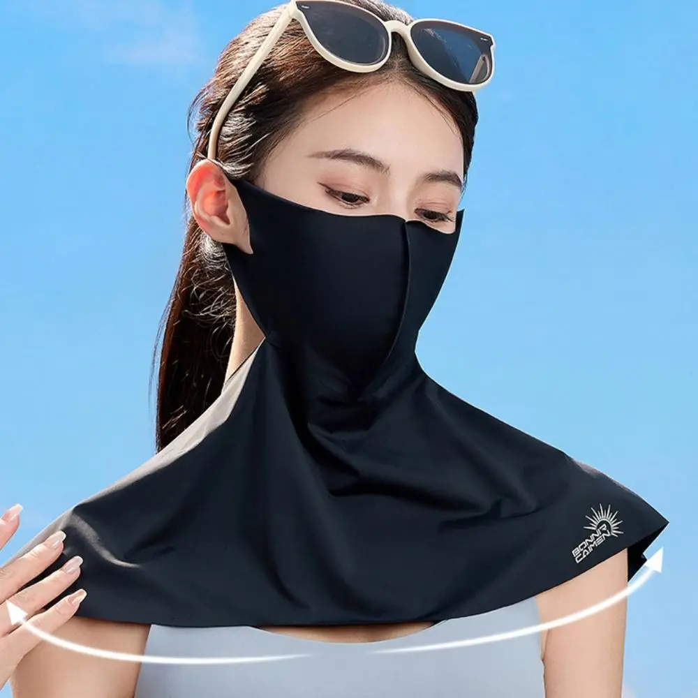 Тонкая защита от УФ-лучей накидка на шею однотонная эластичная Солнцезащитная
