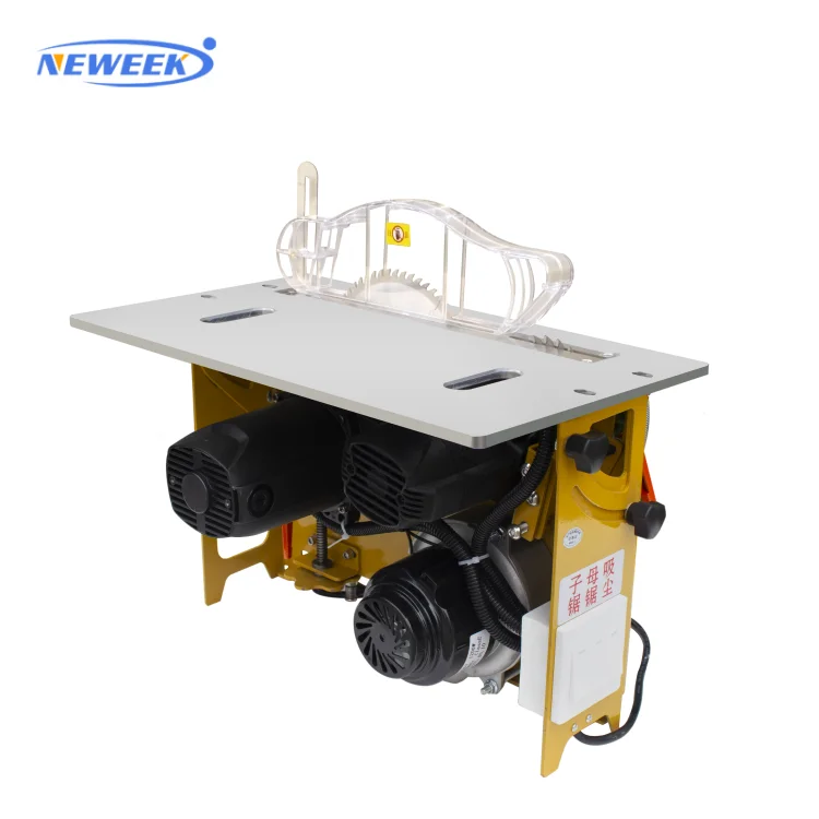 

NEWEEK Hot sale mini portable 45 degree wood cutting dust free table saw angular panel saw