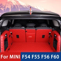 car trunk mat for bmw mini cooper f54 f55 f56 f60 leather bottom boot carpet interior accessories cargo liner 2007 2015 red