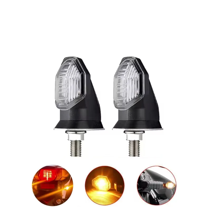 

8 мм мини светодиодные указатели поворота для мотоцикла, янтарный индикатор, мигалка для Honda Yamaha, 12 В, сигнальные огни для мотоцикла