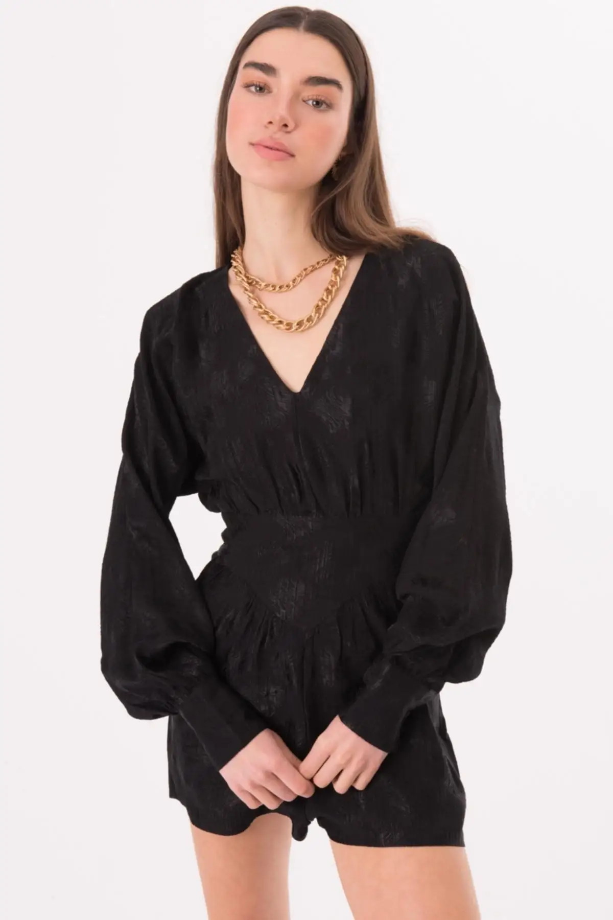 

Women's Overalls Black Jumpsuit Fabric Shorts Jumpsuit Hot Style Quality Fabric Sleeveless Baggy Trousers Casual Jumpsuit