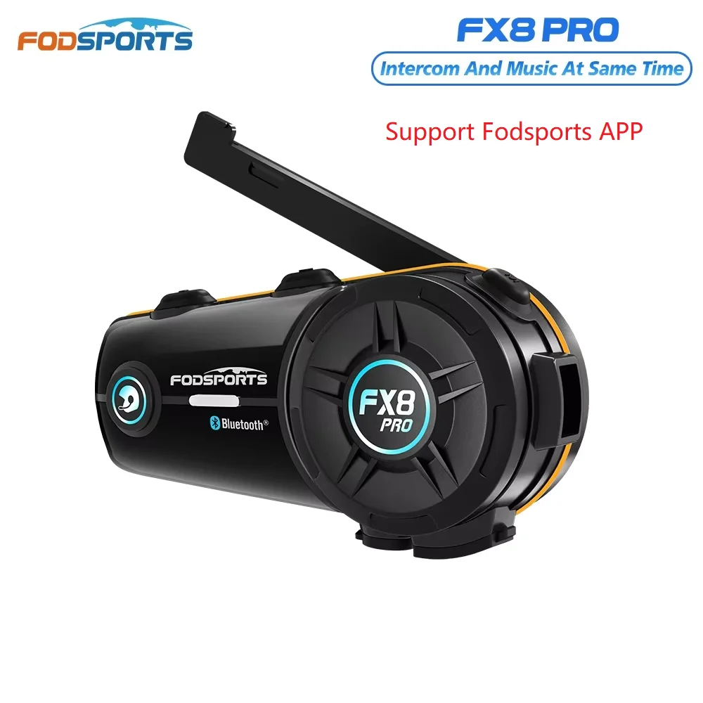 

Fodsports FX8 pro Мотоциклетный домофон Bluetooth-гарнитура для шлема 8 гонщиков 2000 м переговорный телефон, FM-радио