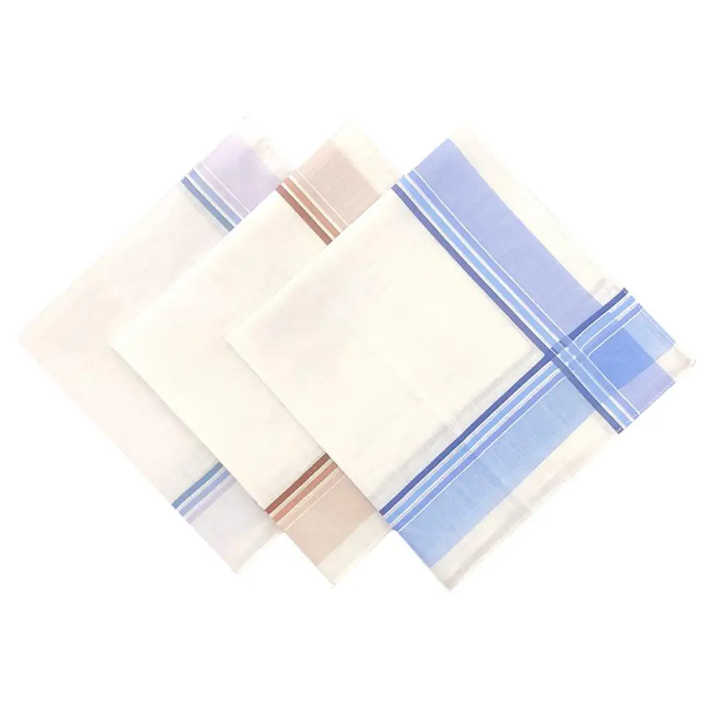 

12 PCS Plaid Party Pocket Square Gift Set 40x40cm