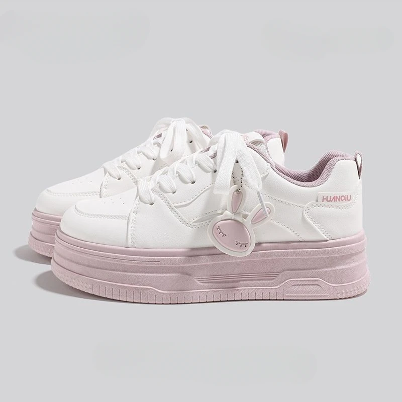 SHANPA туфли на платформе с милым кроликом розовые шикарные дышащие для скейтборда