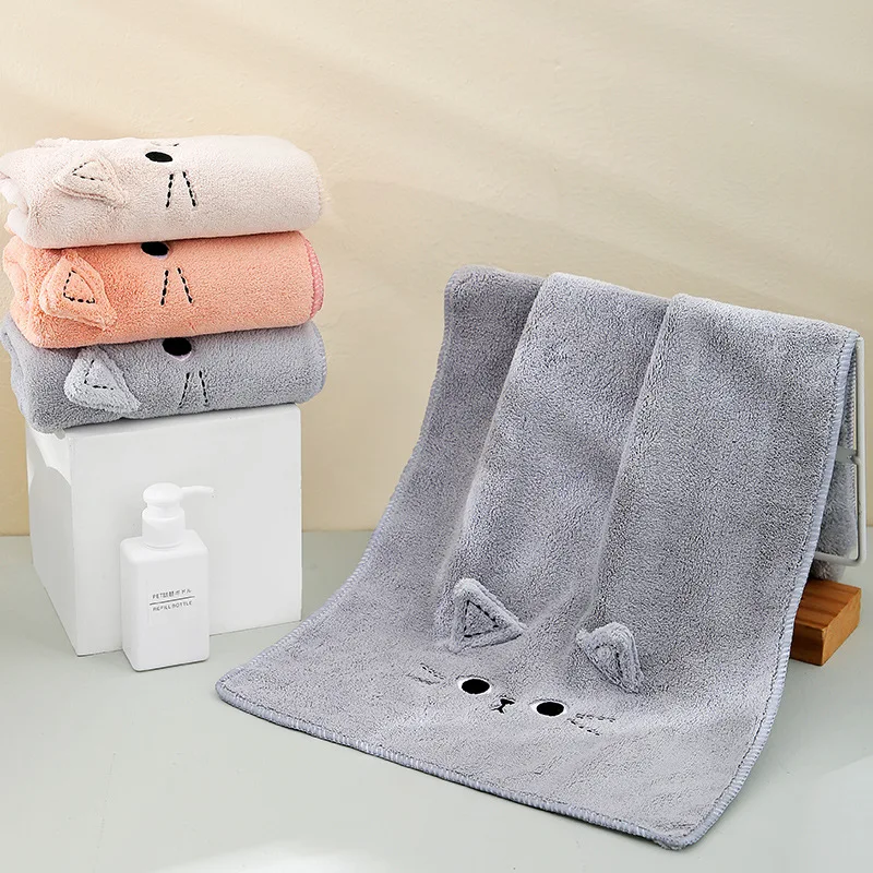 Wrap Ultra Soft Hair Wrap Towels For Women Absorbent Fast Drying Hair Turban  Cartoon Cat 35x75cm