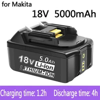 100 original makita 18v 5000mah rechargeable power tools battery with led li ion replacement lxt bl1860b bl1860 bl1850