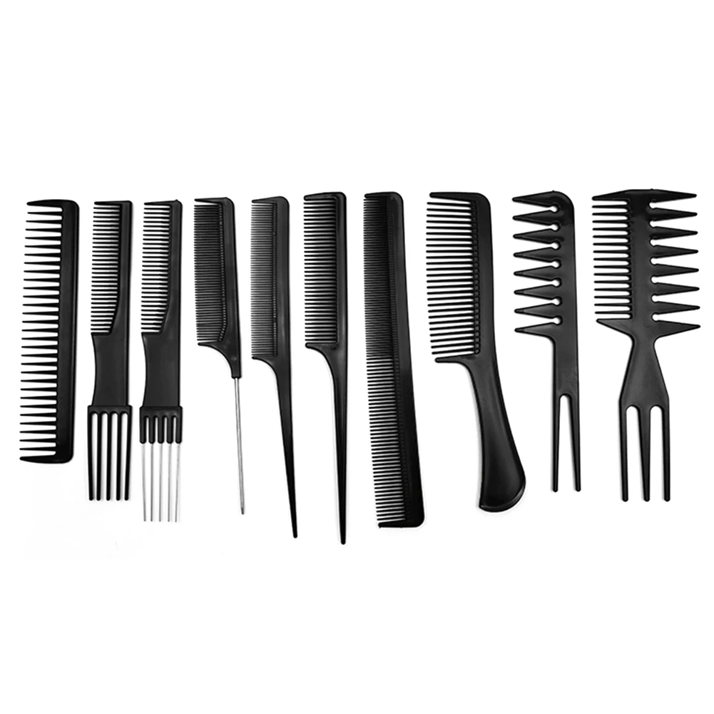 

Пластиковые парикмахерские расчески 10х, расческа для стрижки волос, уход за волосами, стрижка, Стайлинг, салонные Парикмахерские ножницы