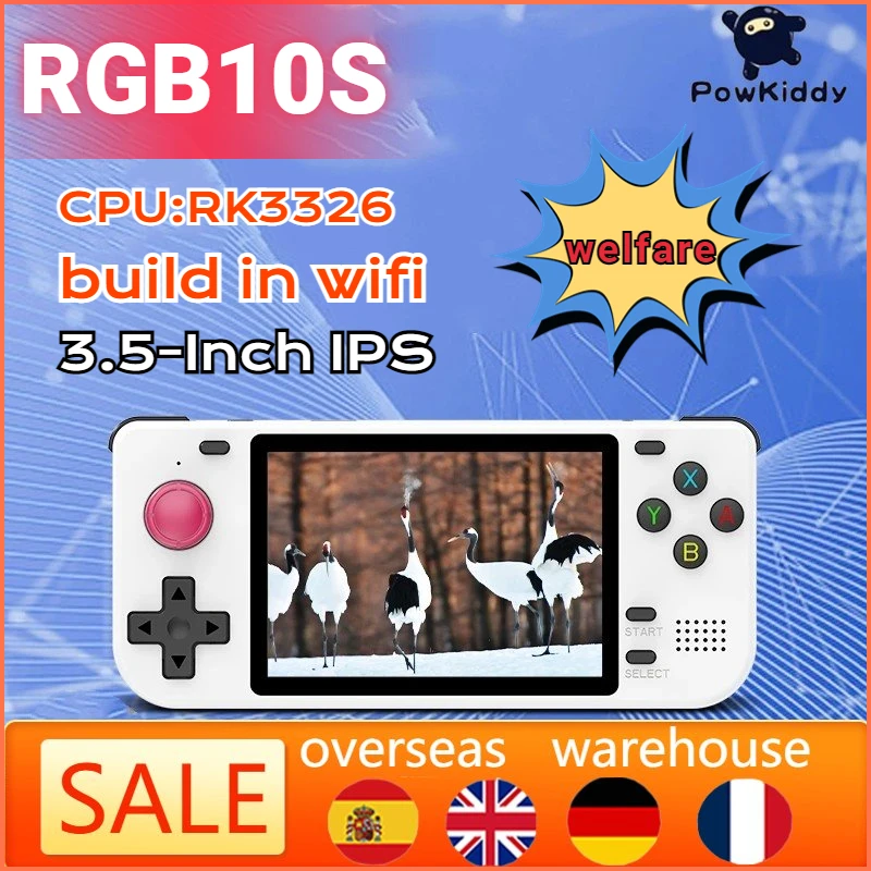 

2023 POWKIDDY RGB10S джойстик с кнопкой триггера, экран OGA, портативная игровая консоль с открытым исходным кодом RK3326 3D 3,5 дюйма IPS, креативный подарок