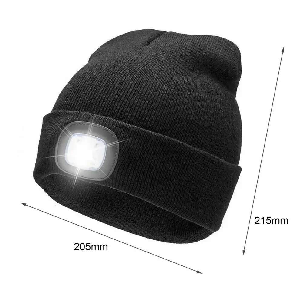 

Headlight Hat Unisex Design Outdoor Accessory Cold Against LED Beanie Hat with Light LED Beanie Hat for Walking