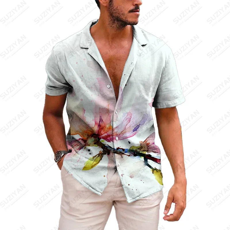 

Clothes Online Hot Sale Japanese Gothic Short-Sleeved Business Loose Shirts Stand Solid Plants Harakuju Art New Summer