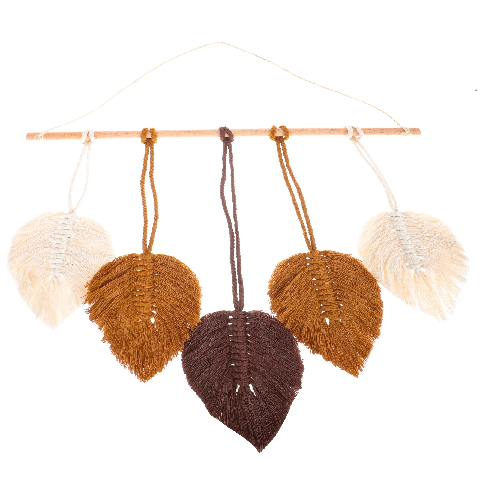 

Tapestry Wall Macrame Hanging Woven Leaf Tassels Cotton Leaves Nordic Eye Evil Tassel Decor Bohemian Ornament Decorations Hand