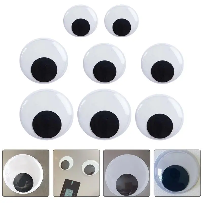 

4 Pairs Of Self-Adhesive Eye Decal Diy Hand Made Doll Eyes Diy Crafts Decor Eyes Self Adhesive Eye Sticker Refrigerator Sticker