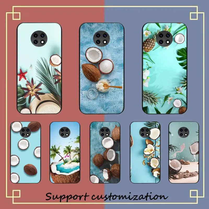

Fruit Coconut Phone Case For Xiaomi Redmi Note 8A 7 5 Note 8pro 8T 9Pro TPU Coque for note 6pro Funda Capa