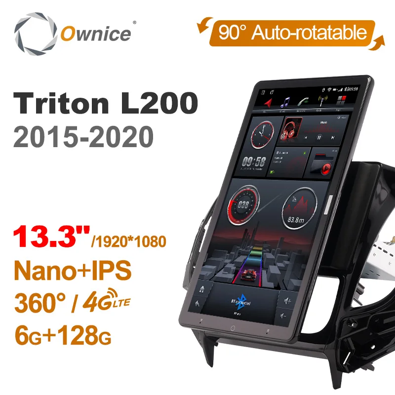 

1920*1080 13.3" Ownice Android 10.0 Car Multimedia for Triton L200 2015-2020 Auto Radio Audio 4G LTE 360 Optical Coaxial No DVD