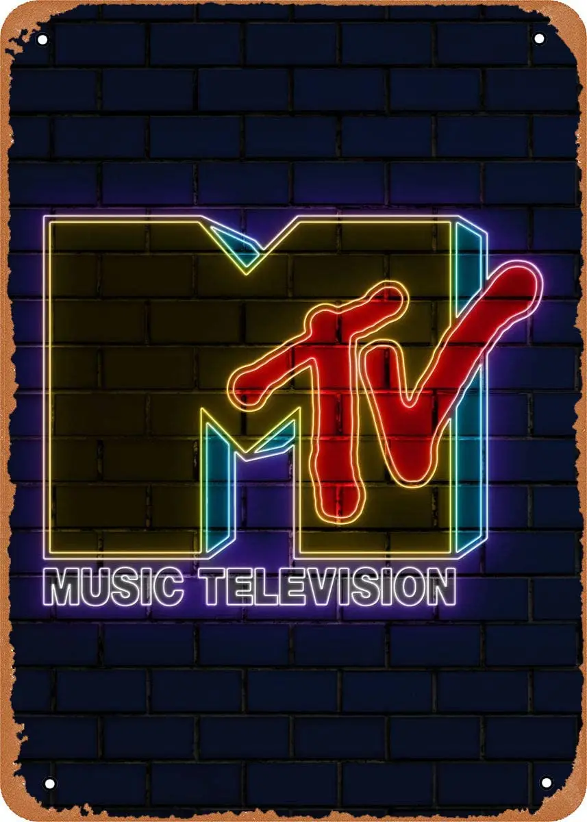 Неоновые музыкальные вывески MTV ретро неоновый плакат металлическая жестяная
