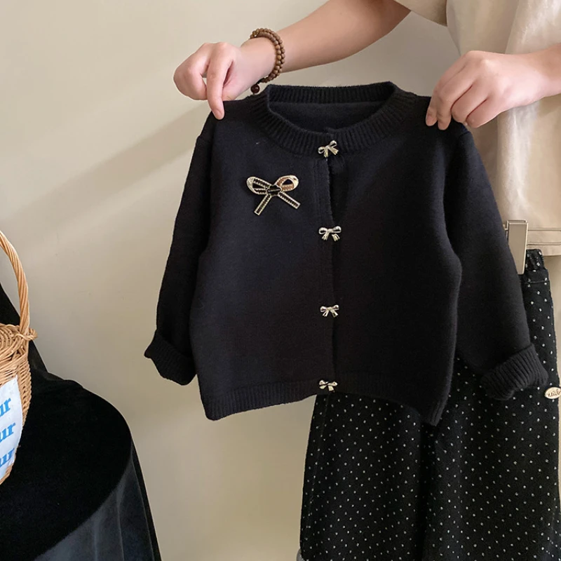 Свитер кардиган брюки для девочек в студенческом стиле осенний Модный