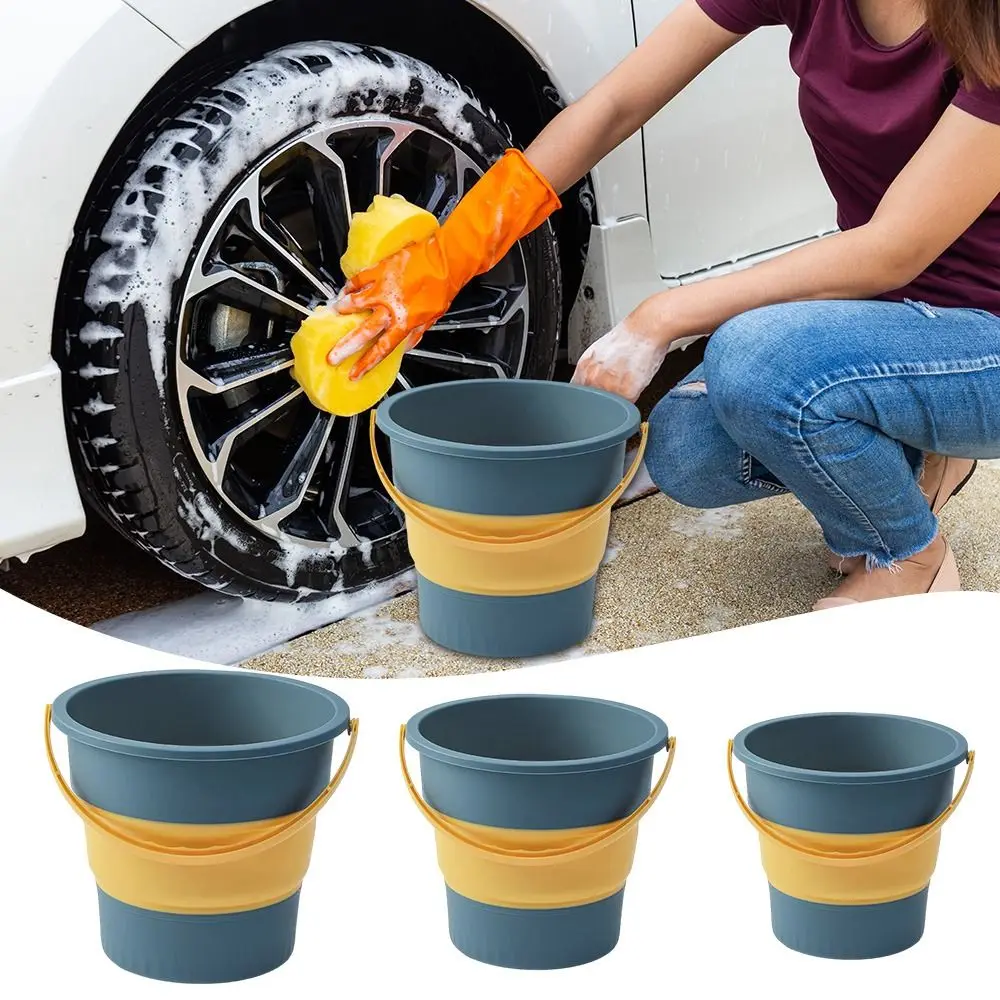 Портативное складное ведро для хранения 5/10/17 л силиконовое рыбалки большой