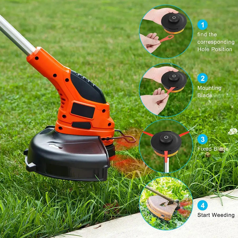 

10PCS Plastic Blades GR182 Are Suitable For FRTA 20 A1 VonHaus 20v Lawnmowers Part For Garden Grass Trimmer Replacement Blades