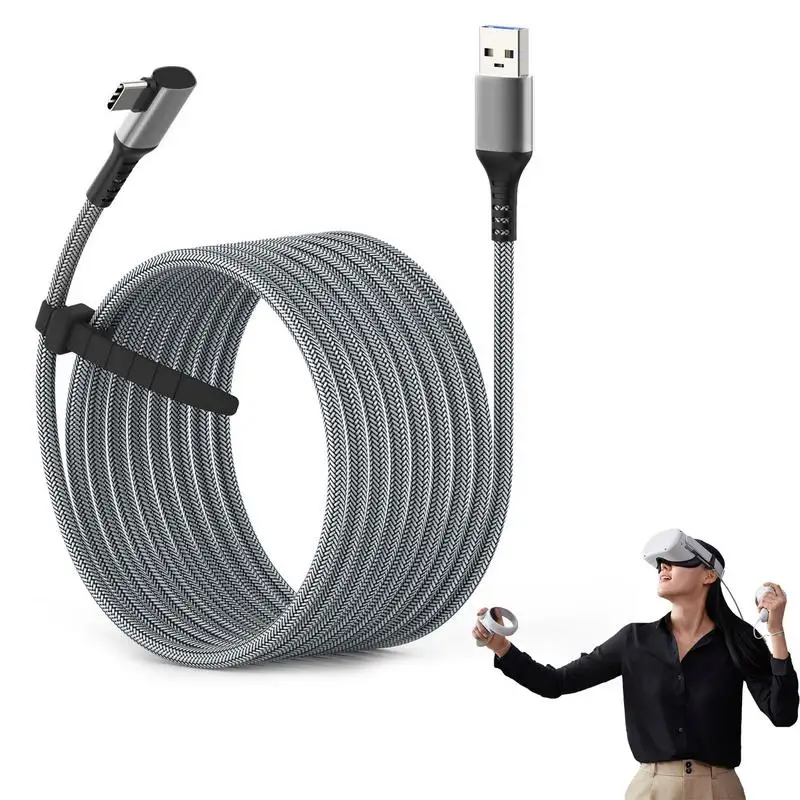 

5M USB 16FT VR Link Cable VR Headset Accessories with 5Gbps Data Transfer Type C Nylon Braided Cords forPC Steam VR
