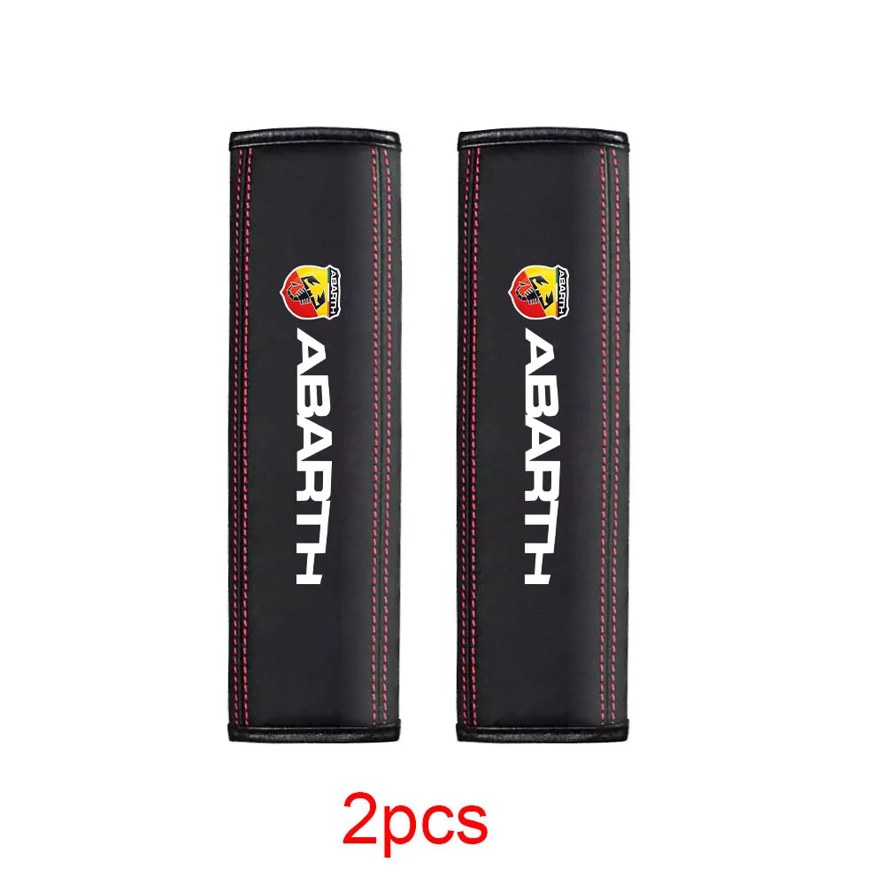 

2 шт., автомобильный ремень безопасности, защитный наплечник, чехол для Fiat Abarth 500 Abarth 124 Abarth 595, автомобильные аксессуары