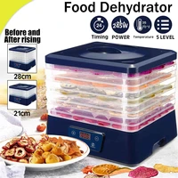 5 trays height adjustable food dryer dehydrator with digital timer and temperature control for fruit vegetable meat beef jerky